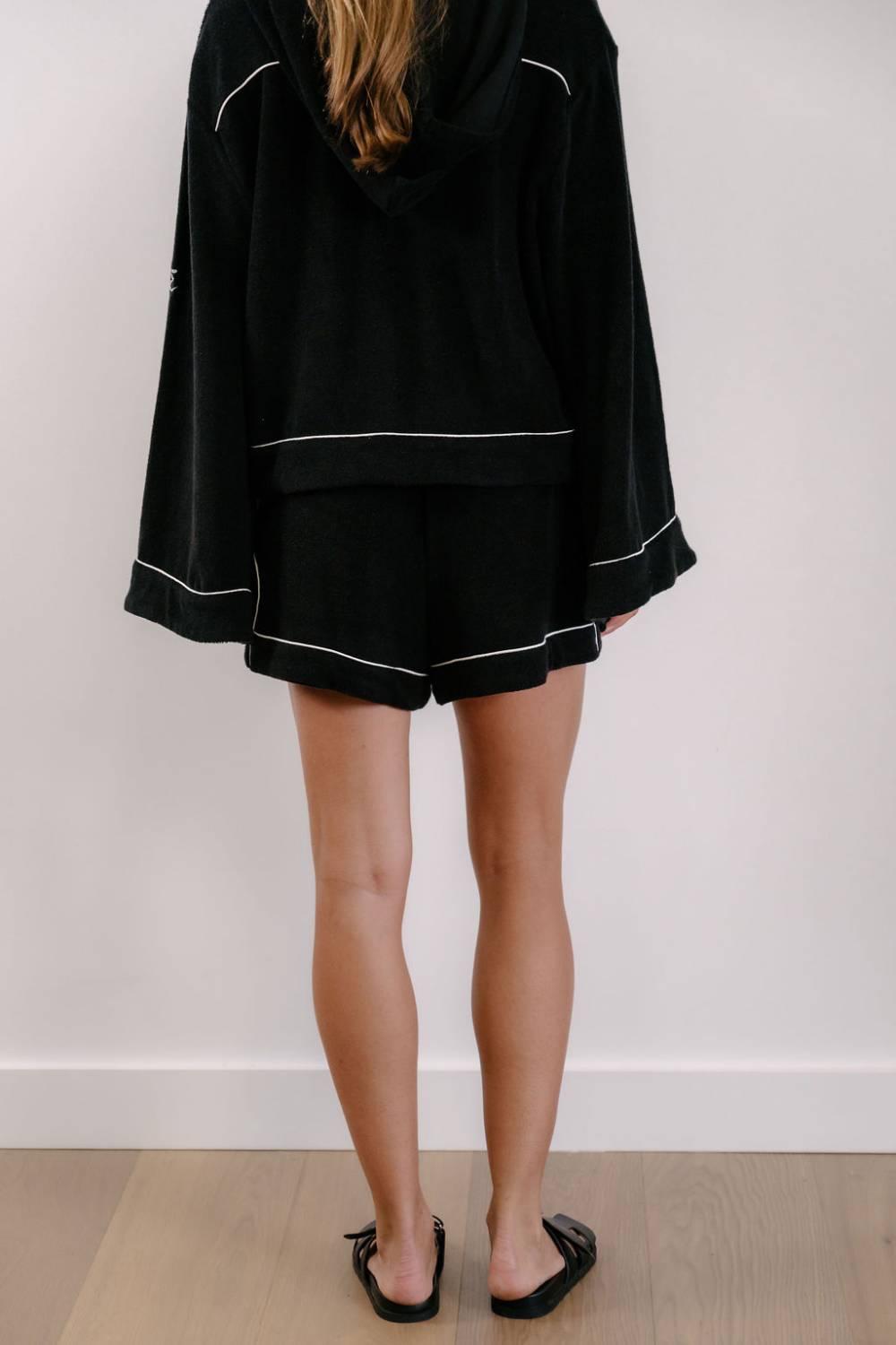 Empire Statement Shorts - Black with White Piping