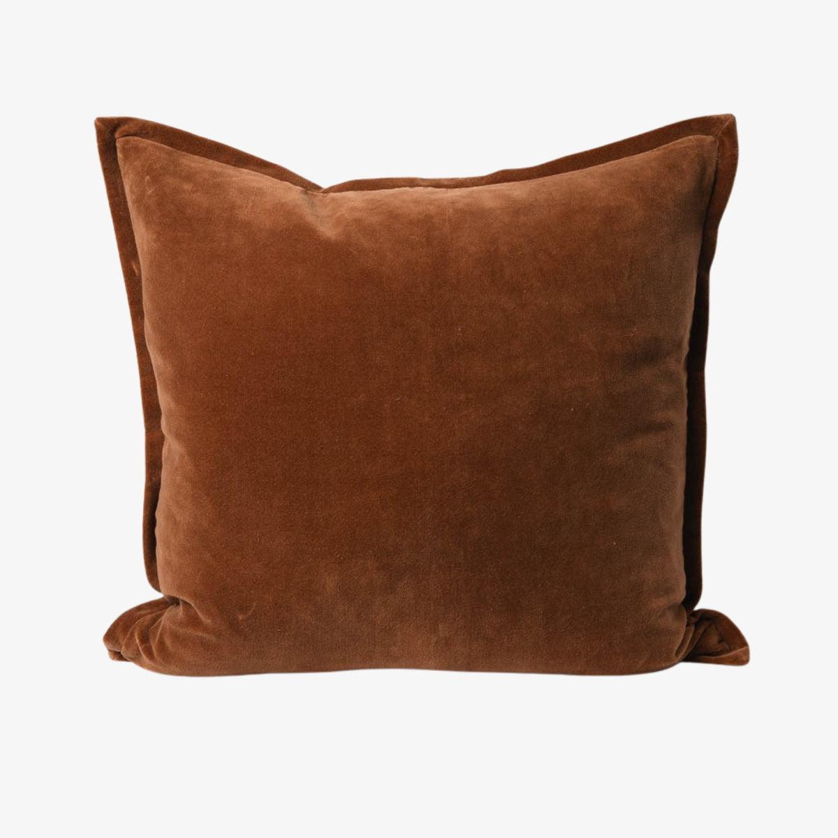 Evelyn Velvet Cushion - Nutmeg