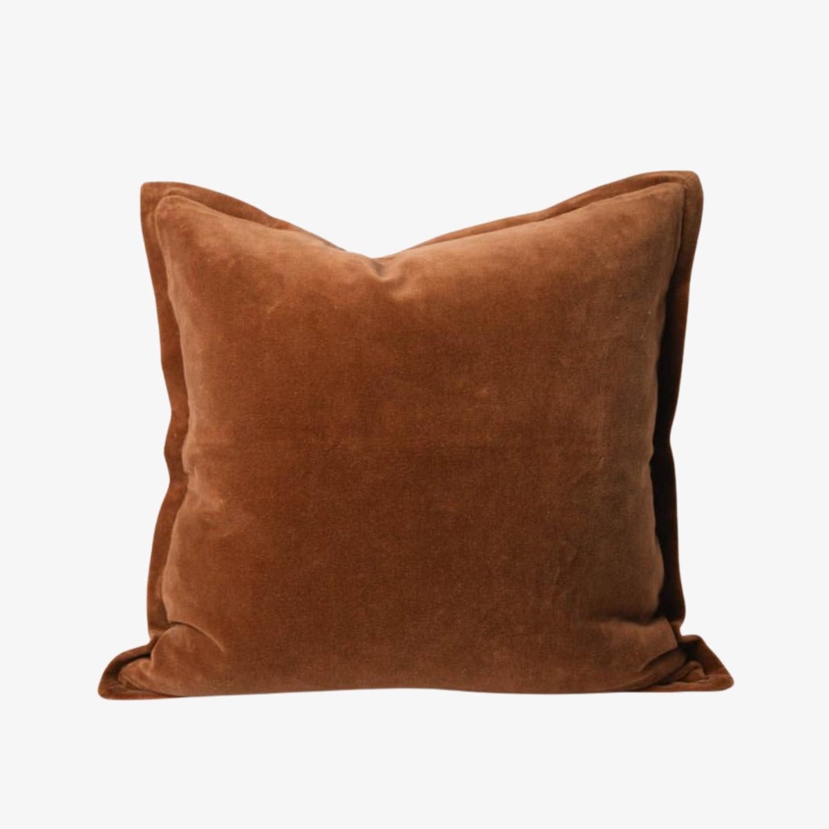 Evelyn Velvet Cushion - Nutmeg