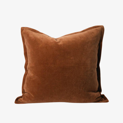 Evelyn Velvet Cushion - Nutmeg
