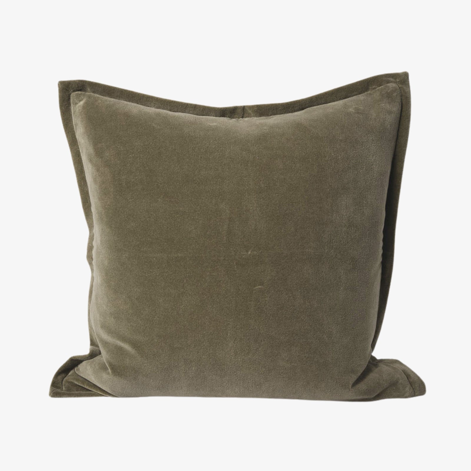 Evelyn Velvet Cushion - Olive
