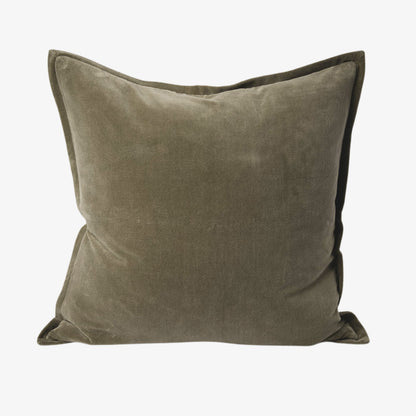Evelyn Velvet Cushion - Olive