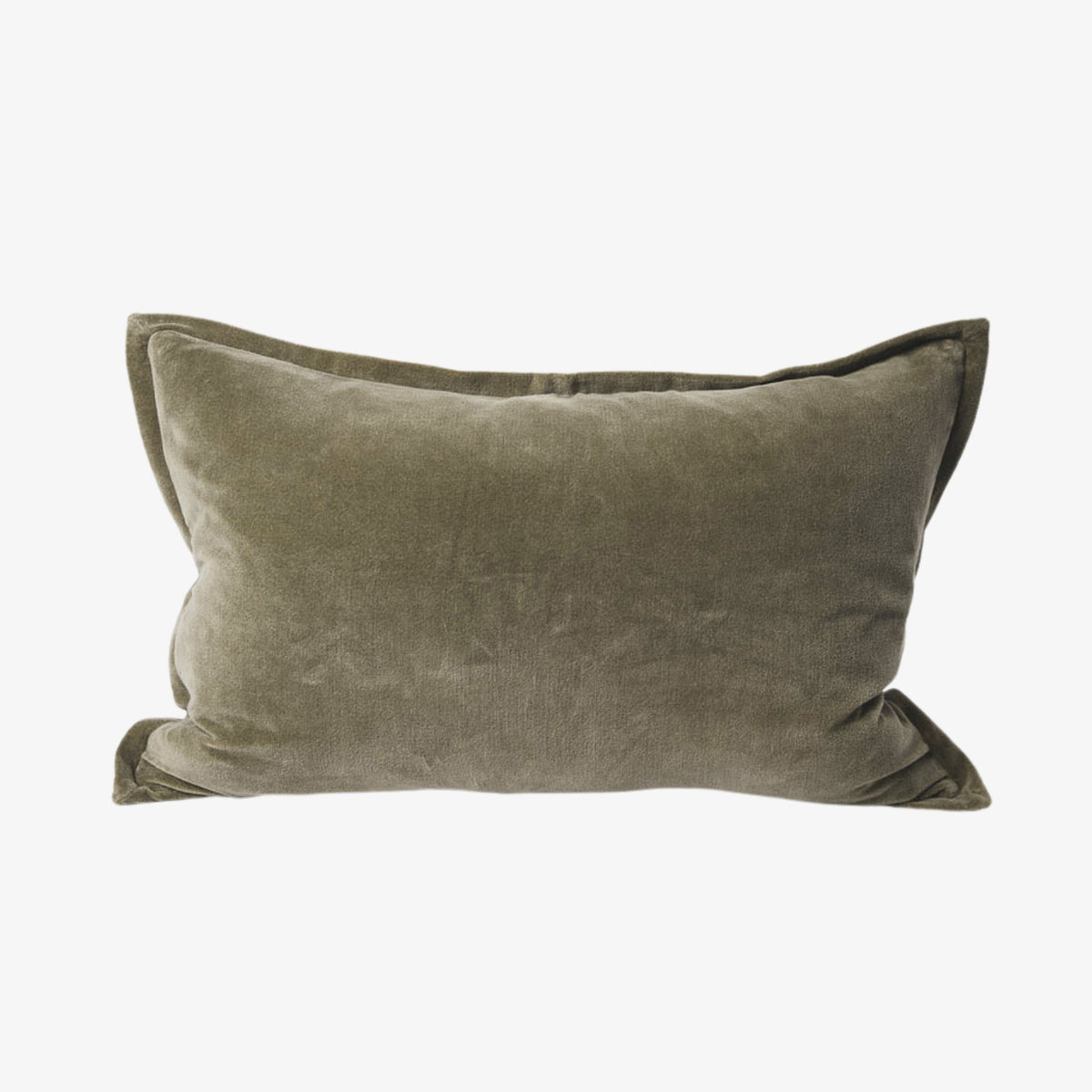 Evelyn Velvet Cushion - Olive