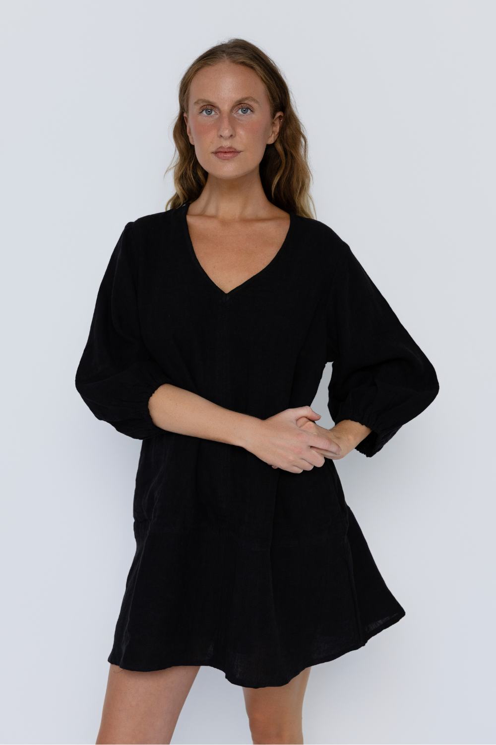 Fundamental Linen Ease Dress - Black