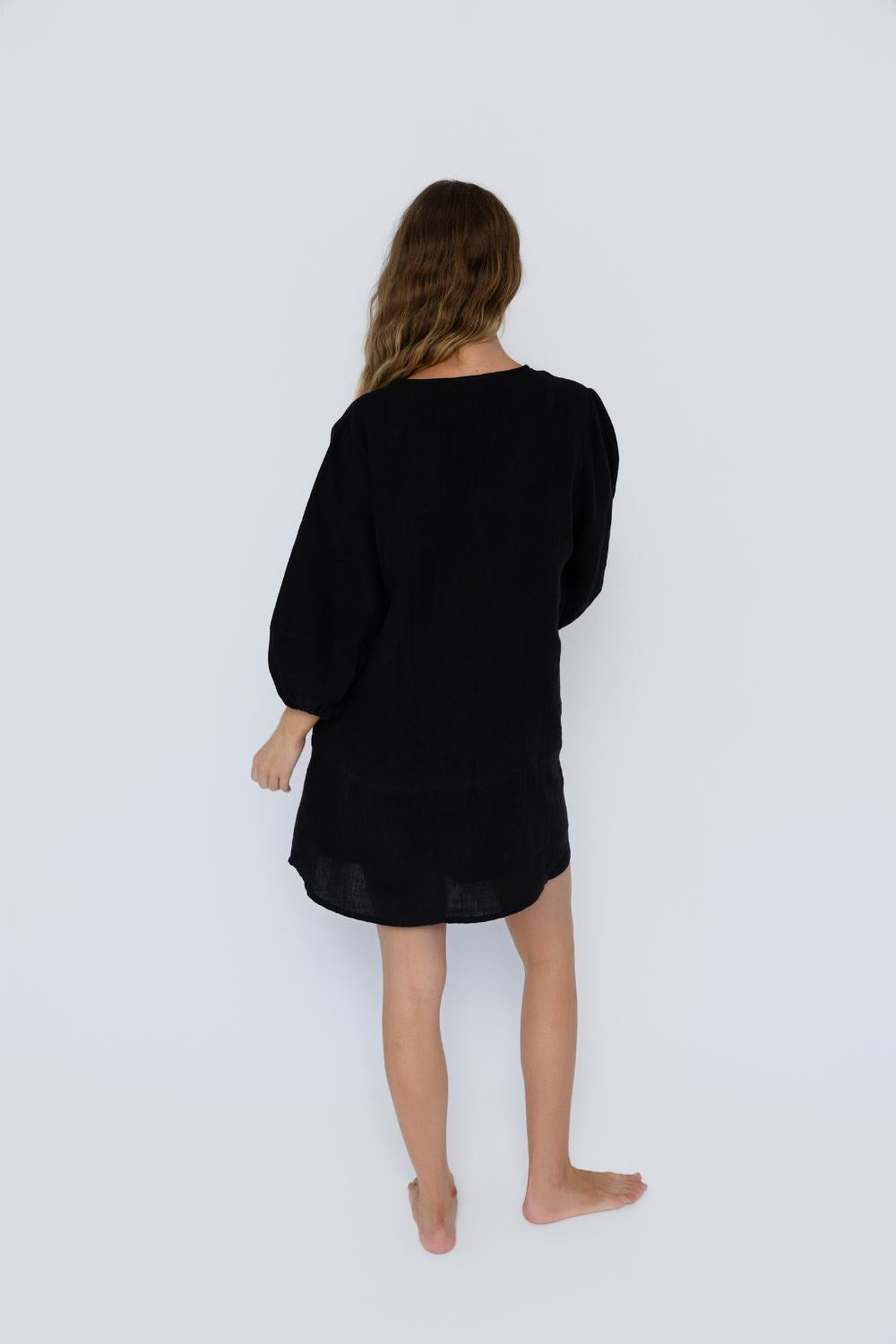 Fundamental Linen Ease Dress - Black