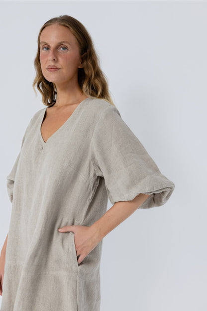 Fundamental Linen Ease Dress - Natural