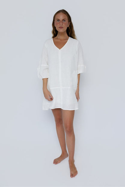 Fundamental Linen Ease Dress - Off White