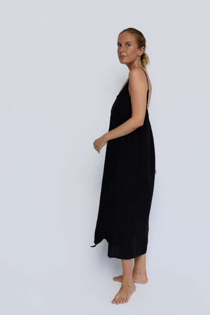 Fundamental Linen Midi - Black