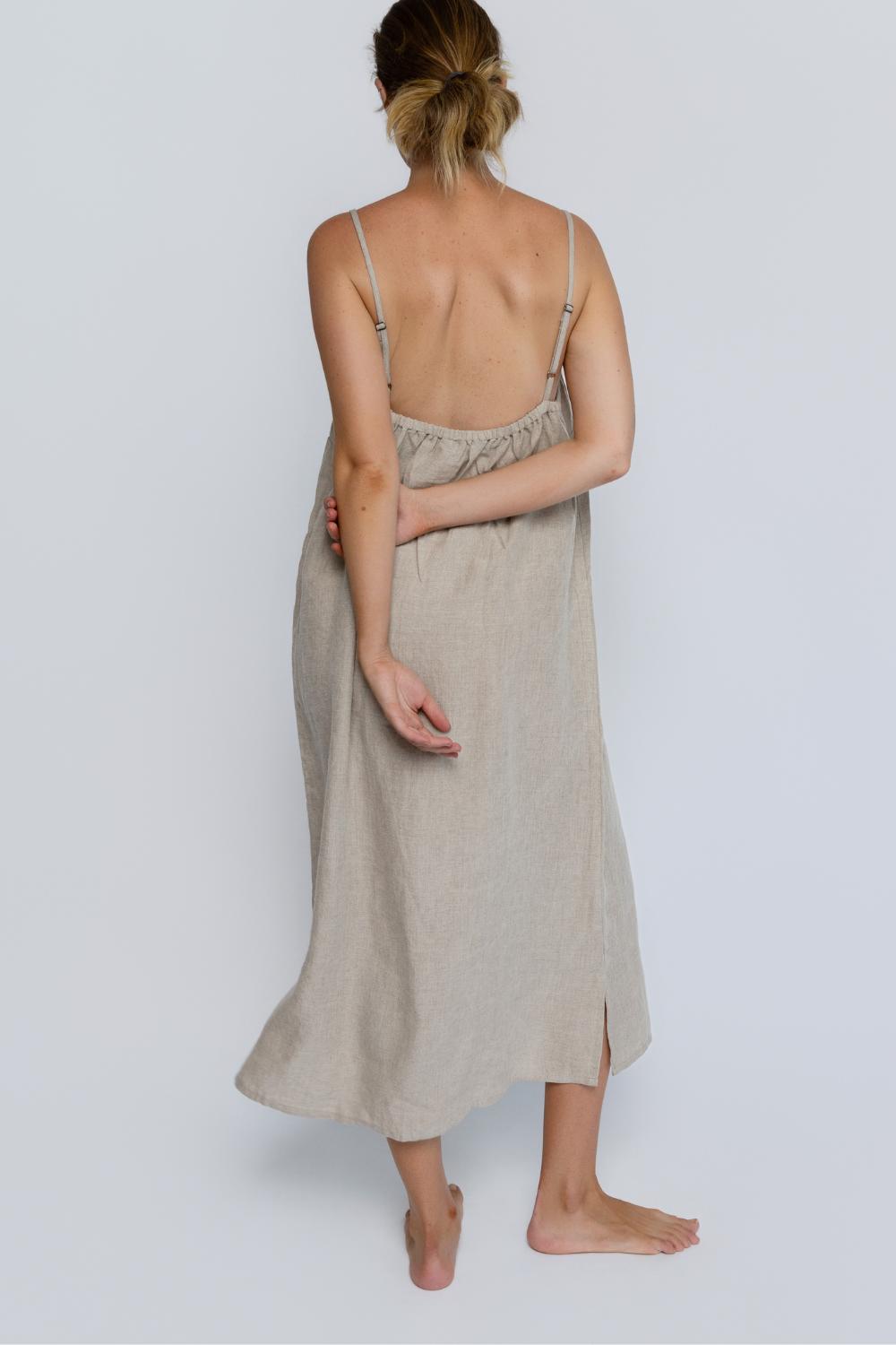 Fundamental Linen Midi  - Natural