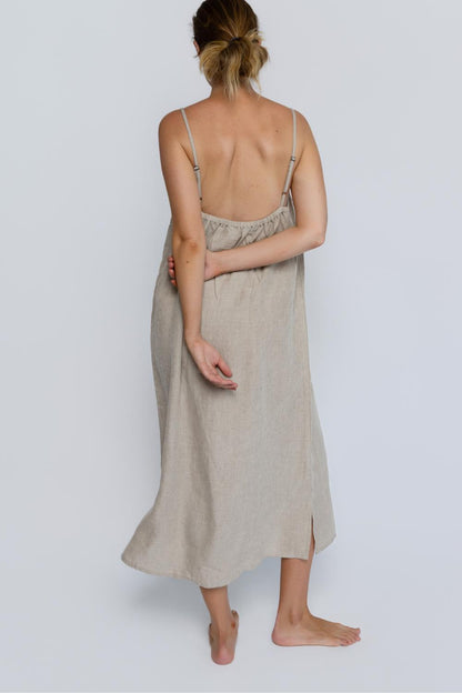 Fundamental Linen Midi  - Natural