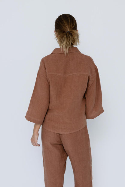 Fundamental Linen Shirt - Clay