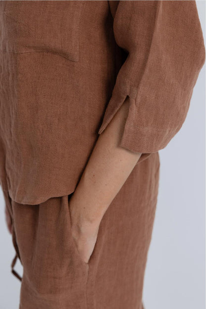 Fundamental Linen Shirt - Clay