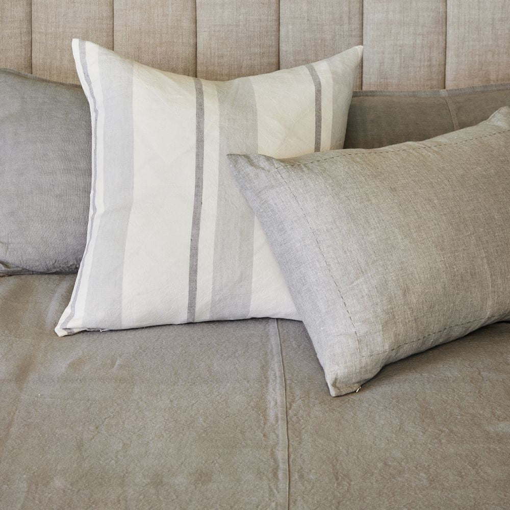 Luca Linen Bed Cover - Grey