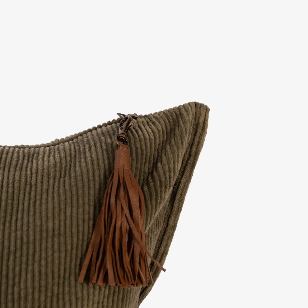 Hudson Corduroy Cushion - Moss Green