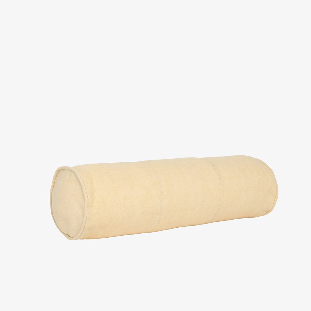 Luca Linen Bolster - Soft Butter