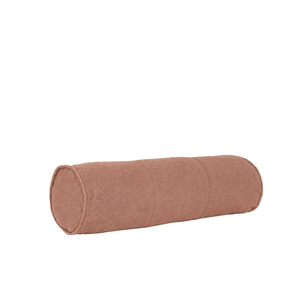 Luca Linen Bolster - Clay