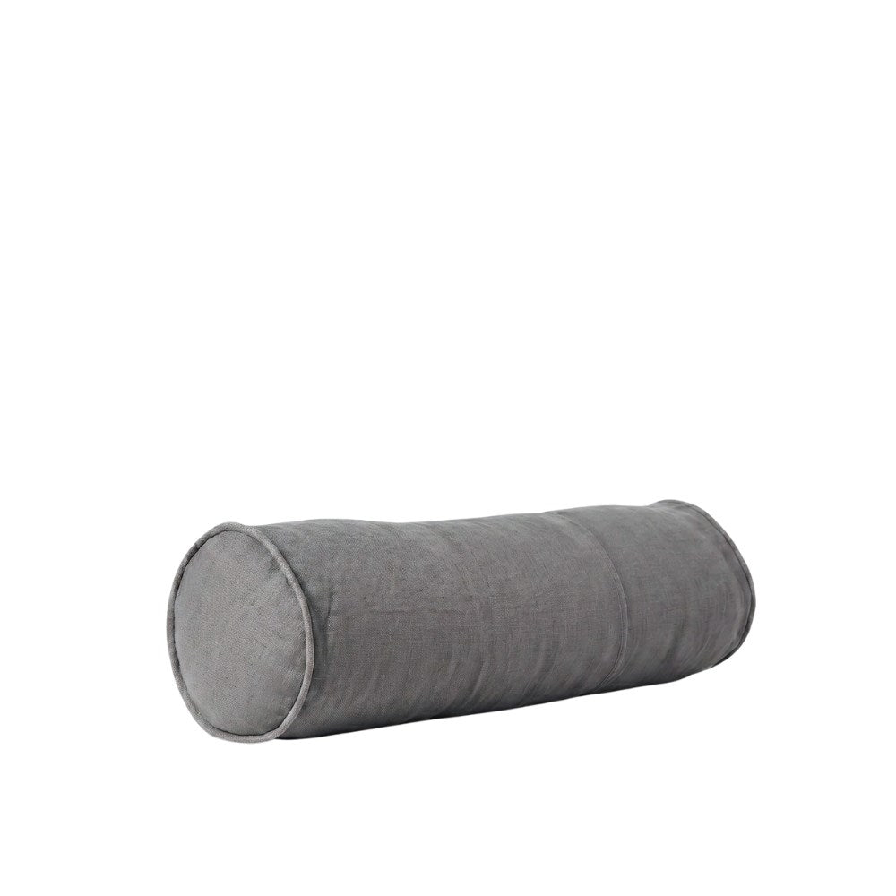 Luca Linen Bolster - Grey