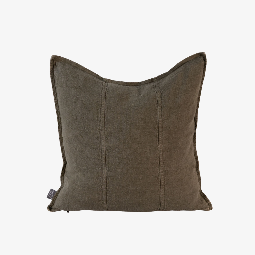Luca Linen Cushion - Moss Green