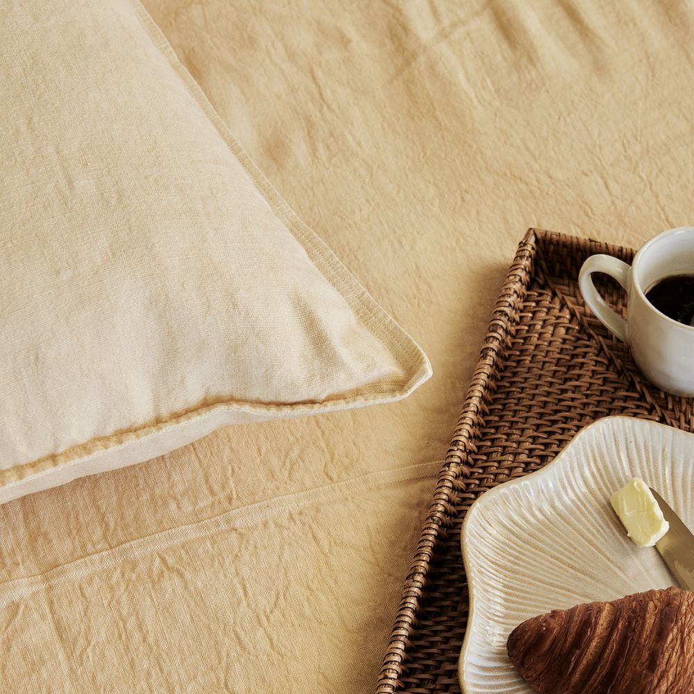 Luca Linen Cushion - Soft Butter
