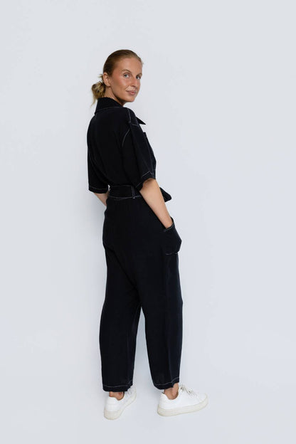 Moda Linen Suit - Black