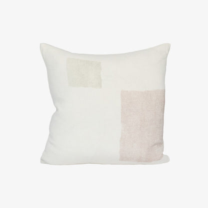 Pause Linen Cushion - White/Putty/Lilac