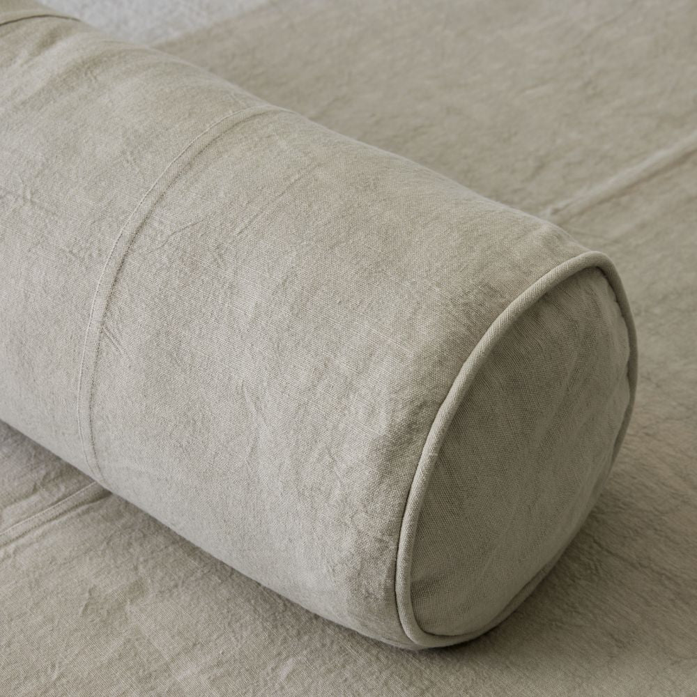 Luca Linen Bolster - Putty