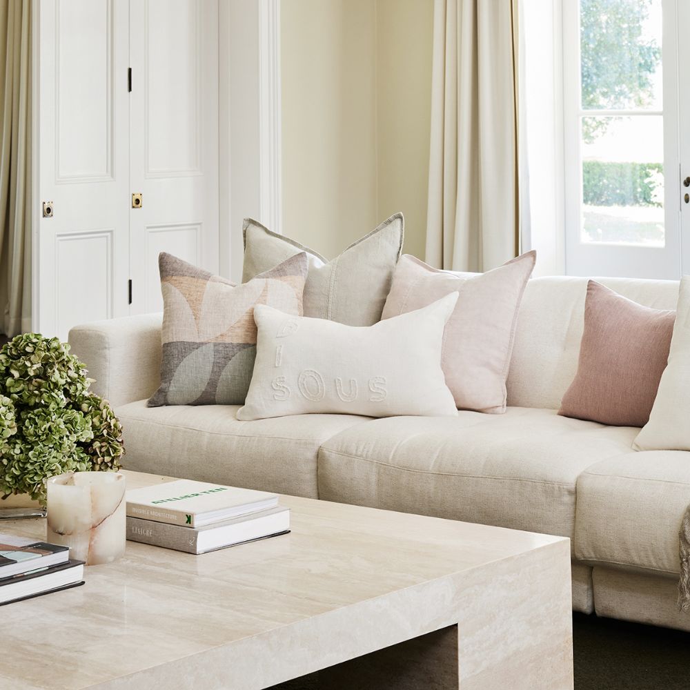 Luca Linen Cushion - Putty