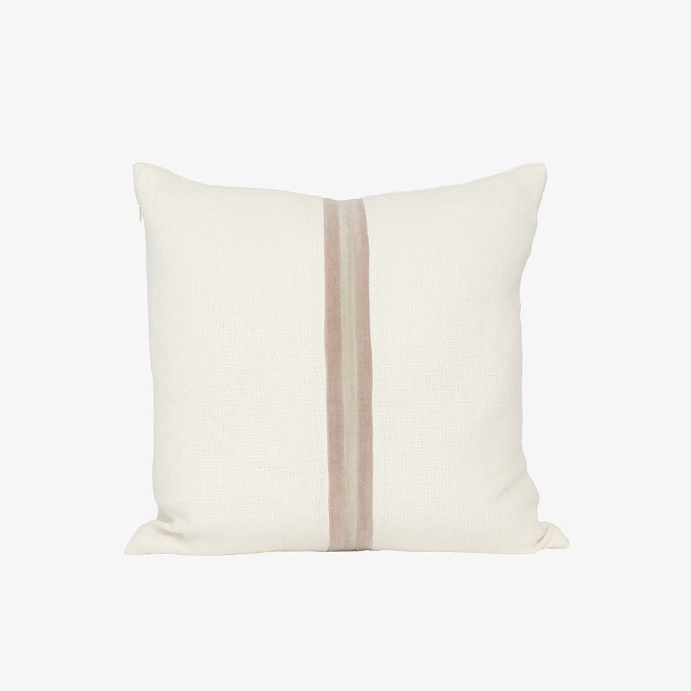 Ribbon Cushion - White/Lilac/Putty