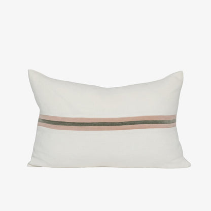 Ribbon Cushion - White/Musk/Pistachio