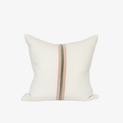 Ribbon Cushion - White/Musk/Pistachio