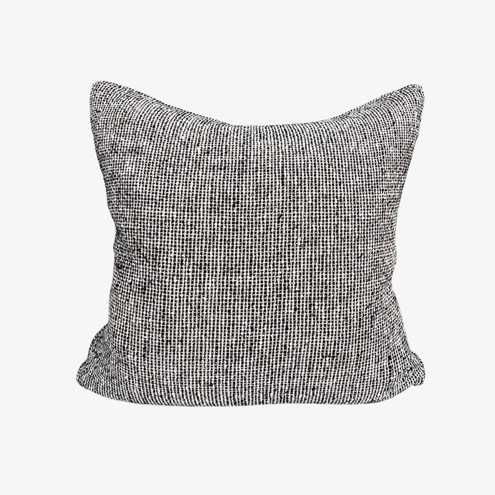 Verdure Linen Cushion - Natural/Black