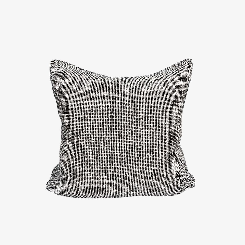 Verdure Linen Cushion - Natural/Black