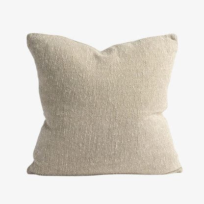 Verdure Linen Cushion - Natural/Green