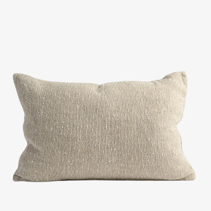 Verdure Linen Cushion - Natural/Green