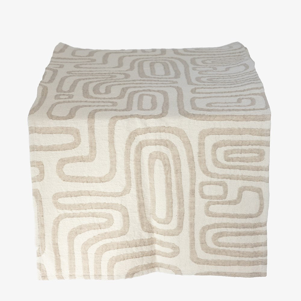Wander Table Runner - White/Natural