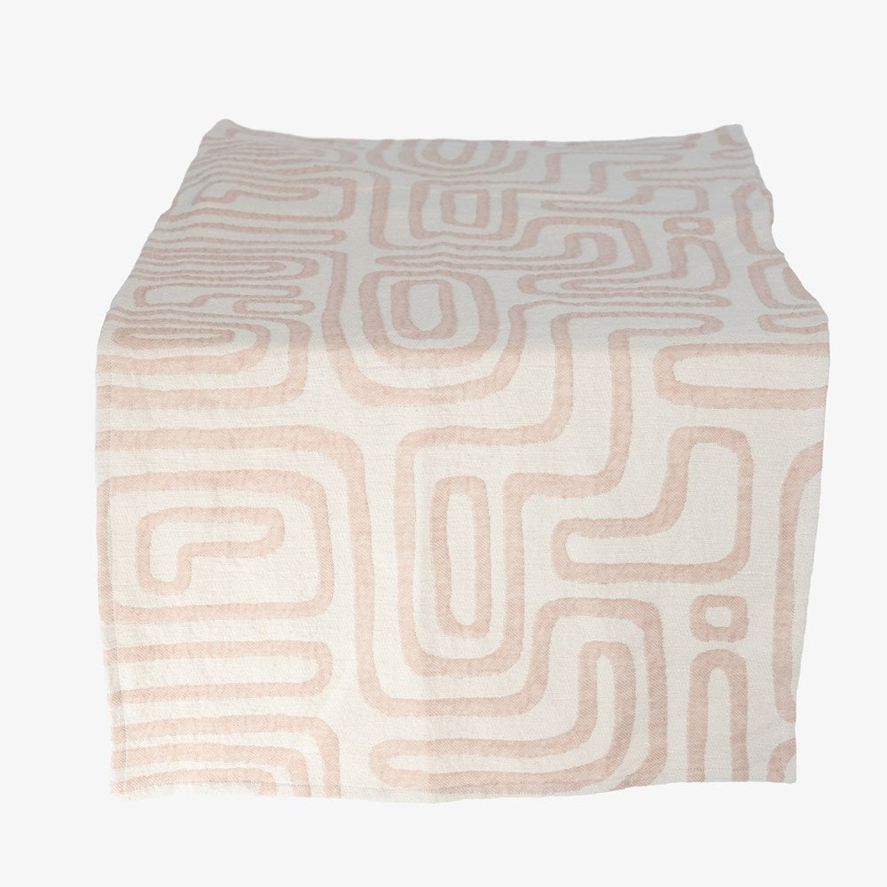 Wander Table Runner - White/Soft Musk