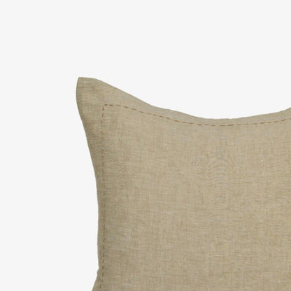 Bound Cushion - Moss Green Chambray