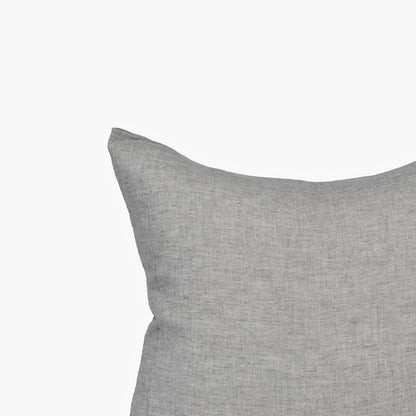 Bound Cushion - Grey Chambray