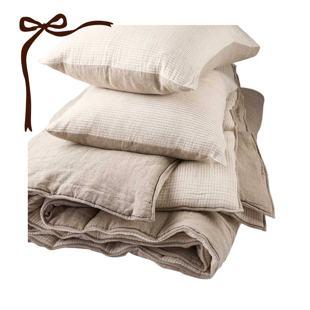Marina Reversible Quilted Bed Cover & Pillowcase Set