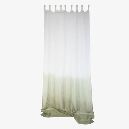 Whisper Ombre Curtain - White/Moss Green