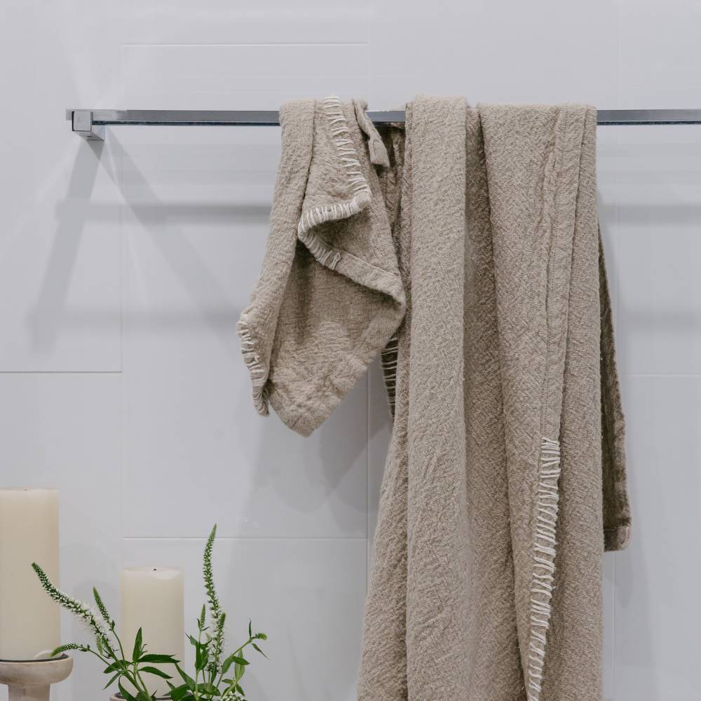 Zayra Hand Towel Set of 2 - Natural