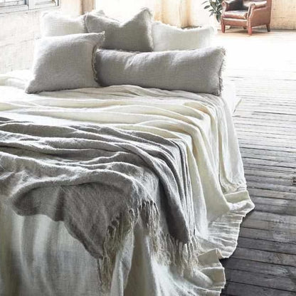 Bedouin Oversized Linen Throw - Natural