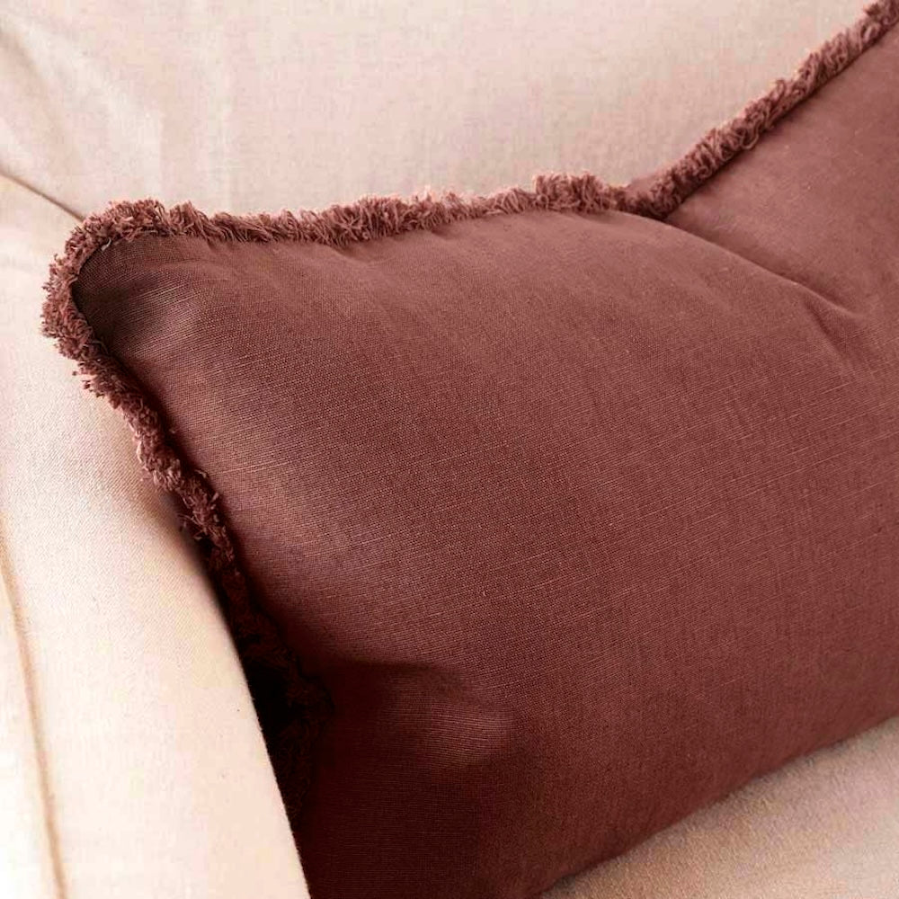 Luca® Boho Linen Cushion - Desert Rose