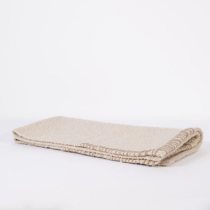 Zayra Bathmat - Ivory with Natural Hand Stitch