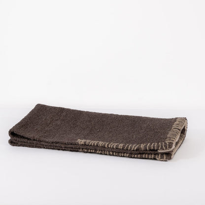 Zayra Bathmat - Charcoal with Natural Hand Stitch