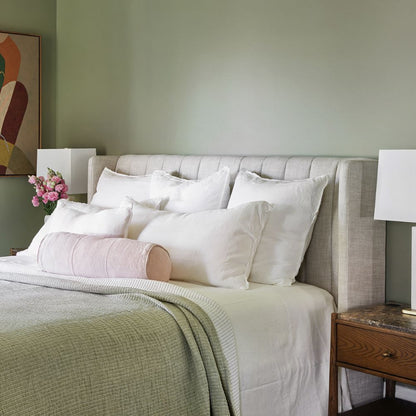 Pause Linen Cushion - White/Putty/Lilac