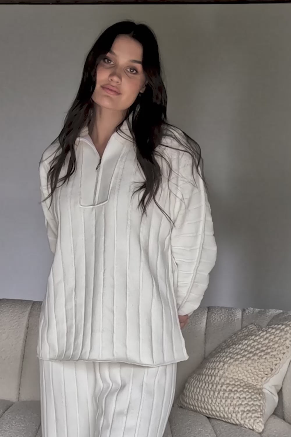 Catalina Zip Sweater - Off White