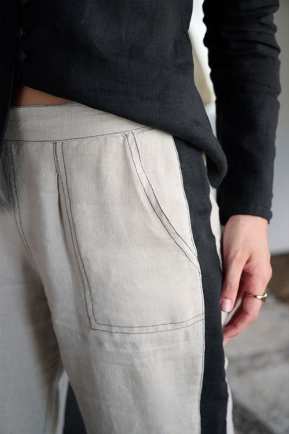 Alexa Natural Linen Pants