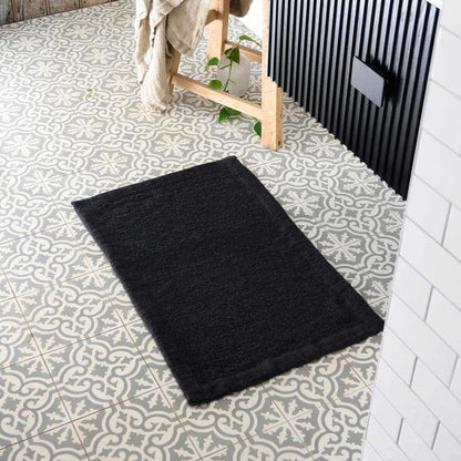 Bedouin Linen Bathmat - Black - Eadie Lifestyle