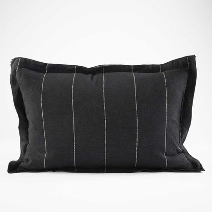 Carter Linen Cushion - Black w&